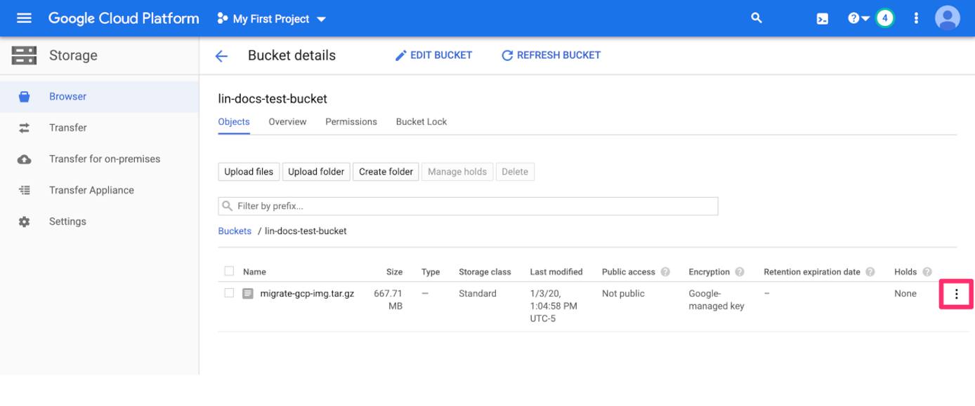 Google Object Storage Bucket Edit Permissions