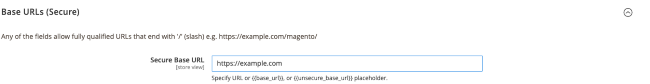 Enter your HTTPS address in the “Secure Base URL” field. Enter your HTTPS address in the “Secure Base URL” field.